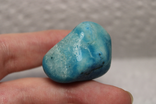 Polished blue stone.